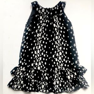 Girls Black & White Polka Dot Party Dress Sz 4